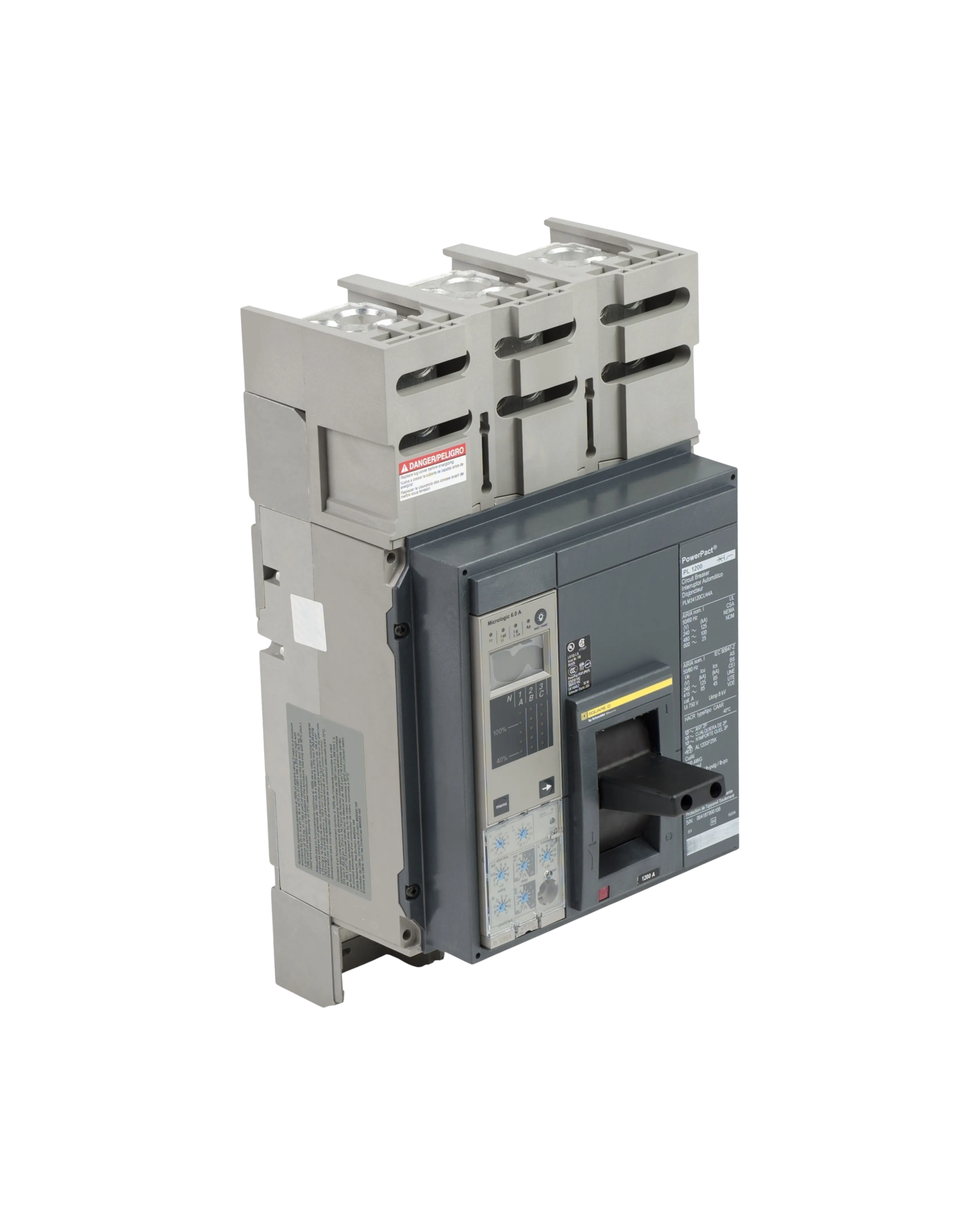 Schneider Electric PowerPacT P Circuit Breaker, 1200A, Micrologic 6.0A — Schneider Electric Drives – Motors – Circuits Protection